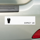 Anonymous verwachten ons bumpersticker (Op auto)