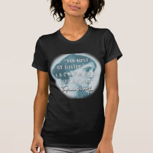 Anonymous Virginia Woolf citeert blauw T-shirt