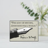 Anonymous was een vrouw briefkaart (Staand voorkant)