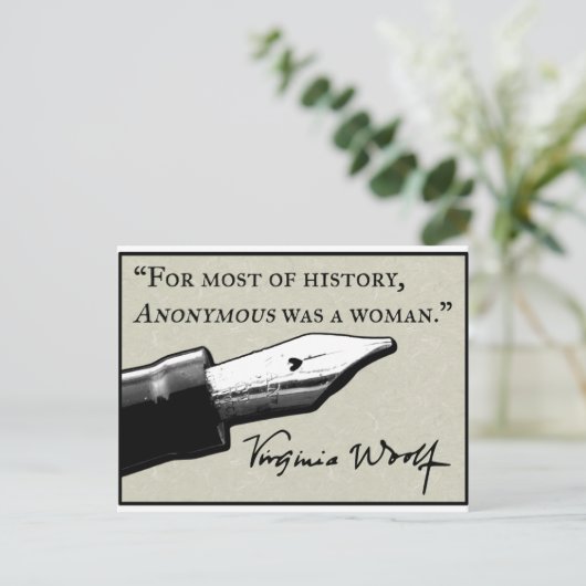 Anonymous was een vrouw briefkaart (Staand voorkant)