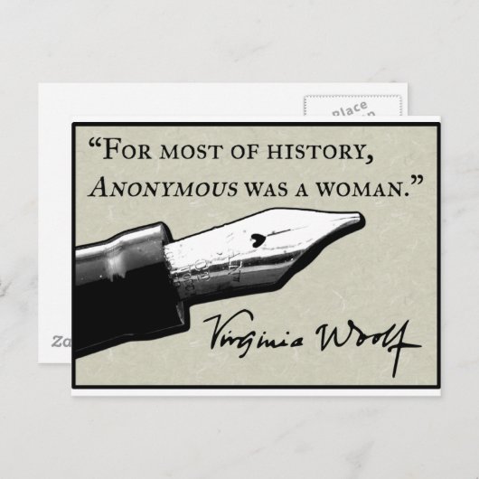 Anonymous was een vrouw briefkaart (Voorkant / Achterkant)
