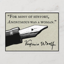 Anonymous was een vrouw briefkaart
