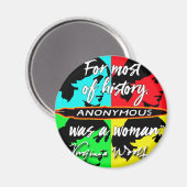 Anonymous was een vrouw ~ Virginia Woolf citaat Magneet (Voorkant / Achterkant)