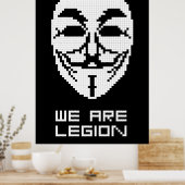 Anonymous we zijn legendarische schilderkunst poster (Keuken)