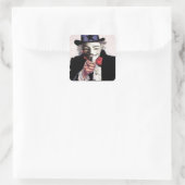Anonymous wil jou vierkante sticker (Tas)