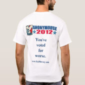 Anonymouse 2012 - Stemmen tot 4 erger T-shirt (Achterkant)