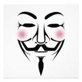 anonymus mask vendetta hacker cyber internet foto afdruk (Voorkant)