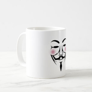 anonymus mask vendetta hacker cyber internet koffiemok