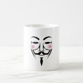 anonymus mask vendetta hacker cyber internet koffiemok (Center)