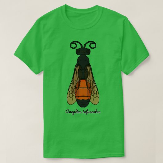 Anoplius infuscatus t-shirt (Design voorkant)
