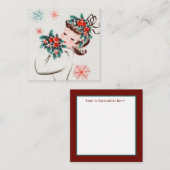 anorese kerstdame vierkante visitekaartje (Voorkant / Achterkant)