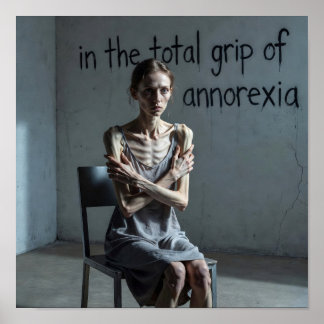 Anorexia Bewustzijn Ondersteuningsbericht Poster