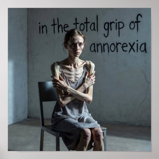 Anorexia Bewustzijn Ondersteuningsbericht Poster (Voorkant)