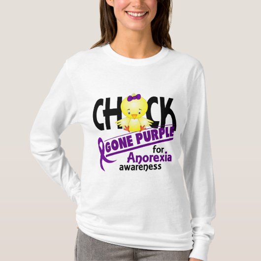 Anorexia Chick Gone Paars 2 T-shirt (Voorkant)