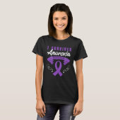 Anorexia Nervosa Awareness Purple Ribbon Eating Di T-shirt (Voorkant volledig)