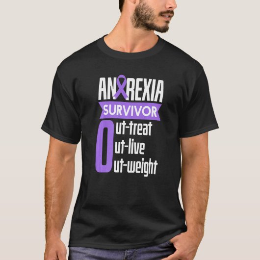 Anorexia Survivor Outlive Food Coaches T-shirt (Voorkant)