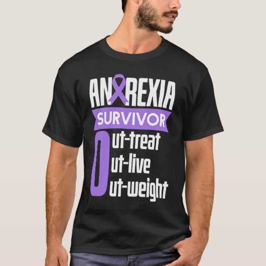 Anorexia Survivor Outlive Food Coaches T-shirt (Voorkant)