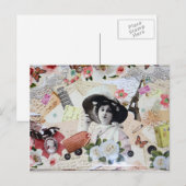 años 20 de la elegante mujer con sombrero briefkaart (Voorkant / Achterkant)