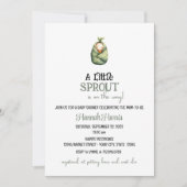 Another Little Sprout on the Way Baby Invitation Kaart (Voorkant)