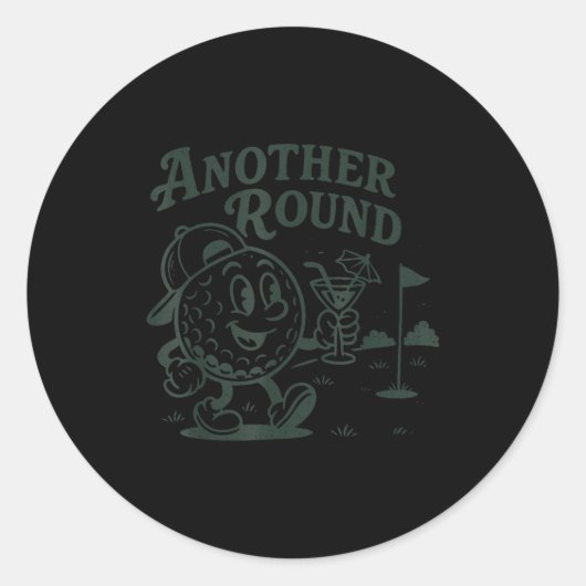 Another Round Golf Golfer Golf Lover Srts Men Dad  Ronde Sticker (Voorkant)