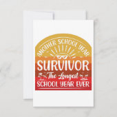 Another School Year Survivor Funny School Bedankkaart (Voorkant)