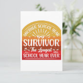 Another School Year Survivor Funny School Bedankkaart (Staand voorkant)