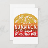 Another School Year Survivor Funny School Bedankkaart (Voorkant / Achterkant)