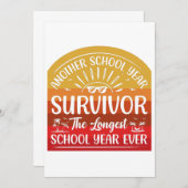 Another School Year Survivor Funny School Bedankkaart (Voorkant / Achterkant)
