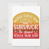 Another School Year Survivor Funny School Kaart (Voorkant)