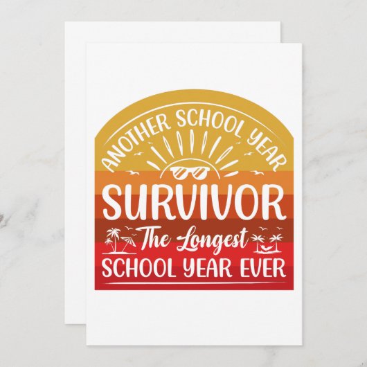 Another School Year Survivor Funny School Kaart (Voorkant / Achterkant)