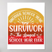 Another School Year Survivor Funny School Poster (Voorkant)
