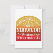 Another School Year Survivor Funny School RSVP Kaartje (Voorkant)