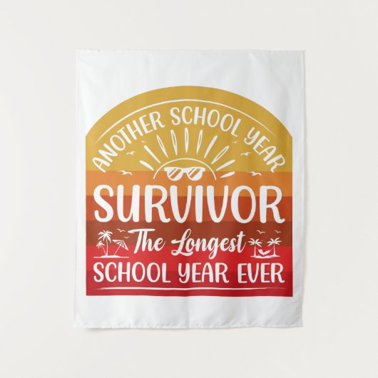 Another School Year Survivor Funny School Wandkleed (Voorkant)
