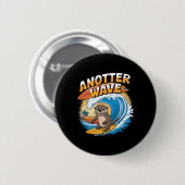 Anotter Wave - Grappige Surf-grap Surfer Otter Ronde Button 5,7 Cm (Voorkant /achterkant)