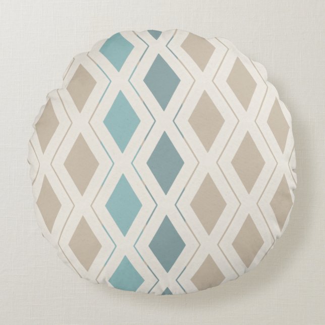 Anouke Coastal Diamonds / Zee Mist Rond Kussen (Voorkant)