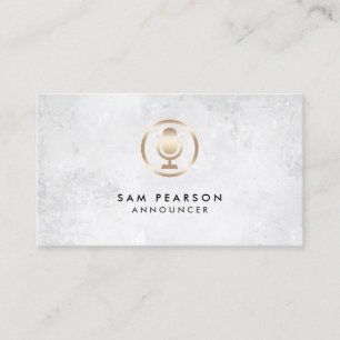 Anouncer Microphone Icon Visitekaartje