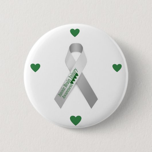 Anoxisch hersenletsel pijn ronde button 5,7 cm (Voorkant)