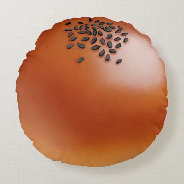 Anpan Japanese Sweet Bean Filled Bread Snack  Rond Kussen (Voorkant)