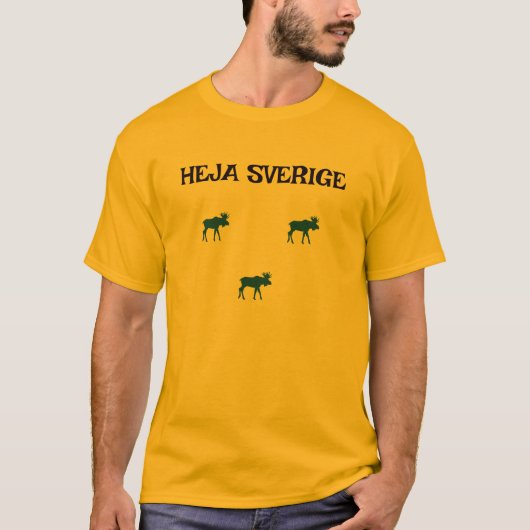 Anpassningsbar Heja Sveriga t-shirt (Voorkant)