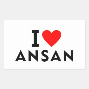 Ansan Zuid-Korea liefde stad hart als reizen Rechthoekige Sticker