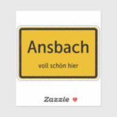 Ansbach Aufkleber Sticker Autoaufkleber (Vel)