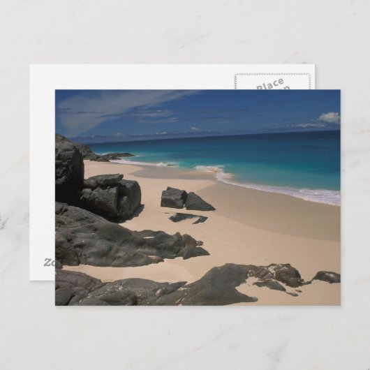 Anse bamboo; Fregate Island; Seychellen Briefkaart (Voorkant / Achterkant)