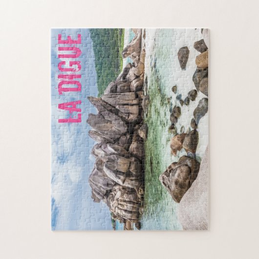 Anse Cocos Seychellen La Digue Beach gift Legpuzzel (Verticaal)