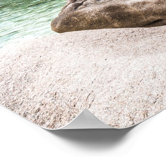 Anse Cocos Seychellen La Digue Beach gift Poster (Hoek)