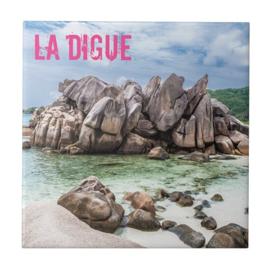 Anse Cocos Seychellen La Digue Beach gift Tegeltje (Voorkant)