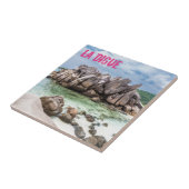 Anse Cocos Seychellen La Digue Beach gift Tegeltje (Zijkant)