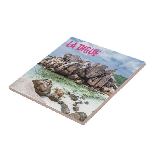 Anse Cocos Seychellen La Digue Beach gift Tegeltje (Zijkant)