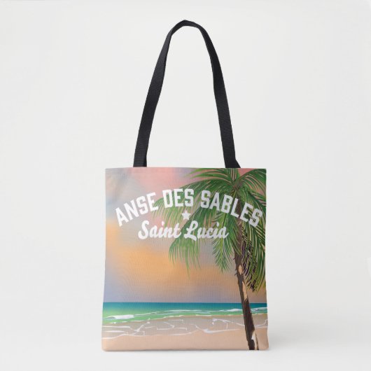 Anse Des Sables Saint Lucia Tote Bag (Voorkant)