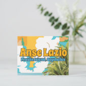 Anse Lazio Praslin-eiland, Seychellen Briefkaart (Staand voorkant)