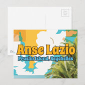 Anse Lazio Praslin-eiland, Seychellen Briefkaart (Voorkant / Achterkant)